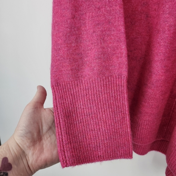 Vince Camuto Womens Color Block Sweater Size 2X Pink Gray Boxy Comtemporary - Picture 7 of 8